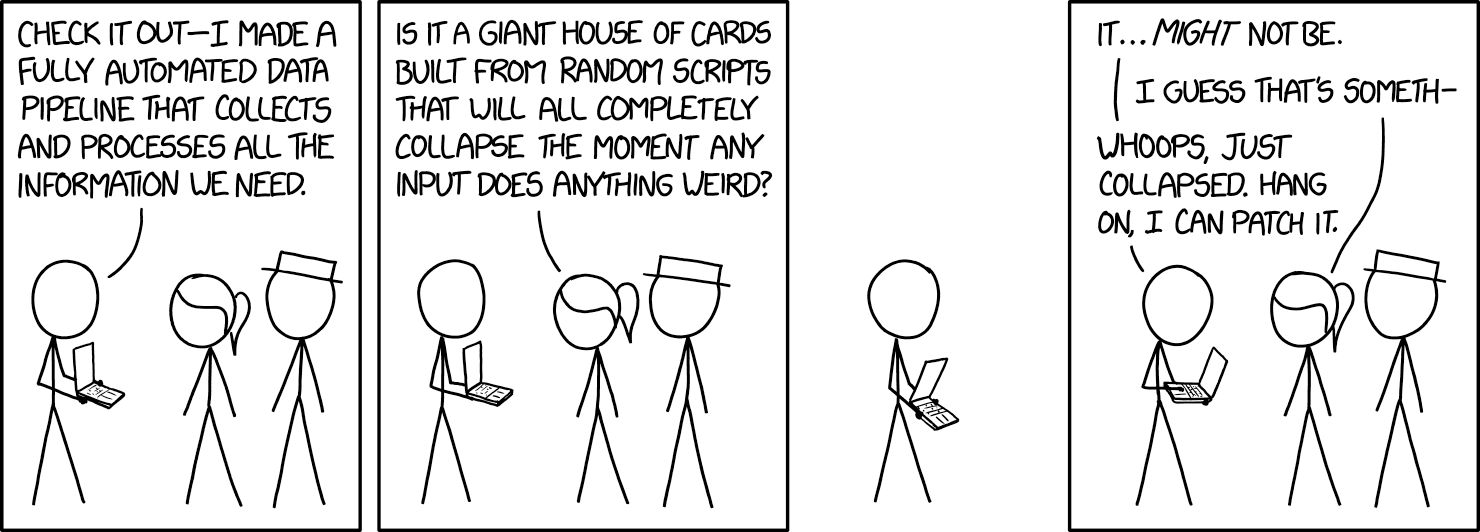 'Data Pipeline' from [xkcd.com/2054](https://xkcd.com/2054), used under a [CC-BY-NC 2.5 license](https://creativecommons.org/licenses/by-nc/2.5/).